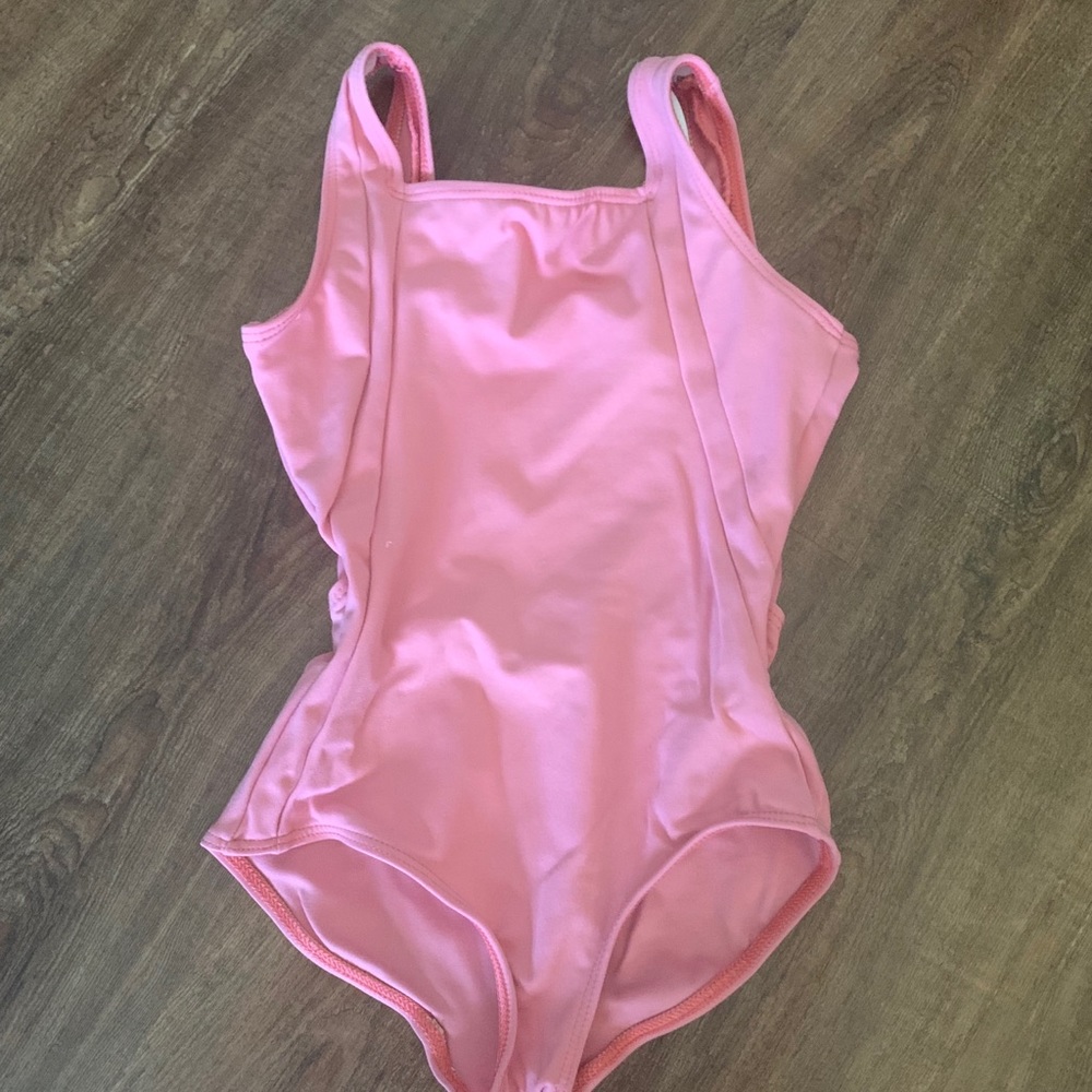 Pink Capezio Open Back Leotard, size I